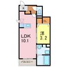スカーハイツB 1LDKの間取り