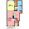 スカーハイツC 1LDKの間取り