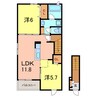 ベル　フレーズ２４Ⅰ 2LDKの間取り