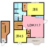 ハイム駅東 2LDKの間取り