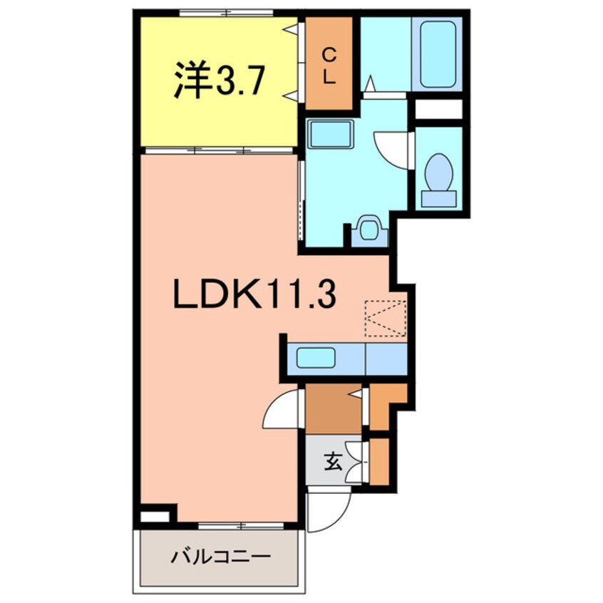 間取図 デフィー川原Ａ