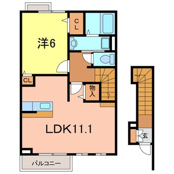 間取図 デフィー川原Ｂ
