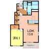プロムナード 1LDKの間取り