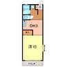 陽明館2 1DKの間取り