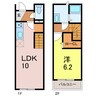 千ノ佳 1LDKの間取り