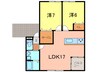 ルミナス ローズ 2LDKの間取り