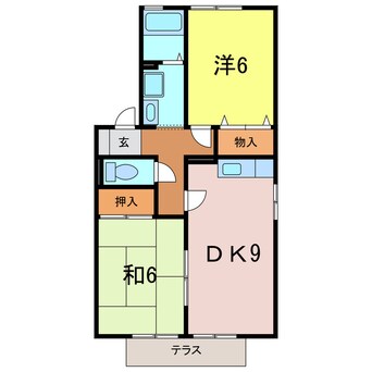 間取図 セジュール西岡崎B
