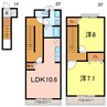 シャトレ・Ｔ．Ｓ 2LDKの間取り