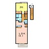 エスターテ　アイリス　Ｂ 1LDKの間取り