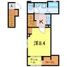 サンパティーク塩田 1Kの間取り