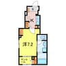 サンパティーク塩田 1Kの間取り