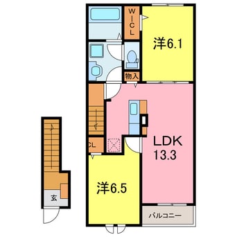 間取図 クラール　パプリカD