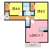 ティアレ 2LDKの間取り