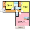 ティアレ 2LDKの間取り