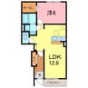 シャルマンエルＣ 1LDKの間取り