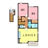 ファミ・駒草 2LDKの間取り