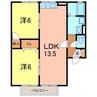 ドミールドルチェ　参番館 2LDKの間取り