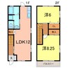 レガーロルパン 2LDKの間取り