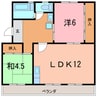 コーポ西栄 2LDKの間取り