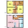 クワテュオール沓市場 3LDKの間取り