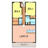 ラフィーネ新川 2LDKの間取り
