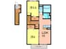 カーミー・芳川　Ｂ棟 2LDKの間取り