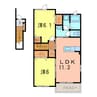 ハープメロディー 2LDKの間取り