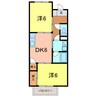 サープラスⅡユニオンハイツA 2DKの間取り