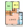 ハピネス緑 2LDKの間取り