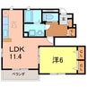 メゾン伏見 1LDKの間取り