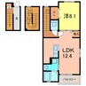T・KレジデンスⅠ 1LDKの間取り