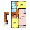 サンリット　ヴィラ 2LDKの間取り