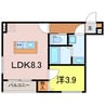 SQUARE知立 1LDKの間取り