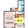 SQUARE知立 1LDKの間取り