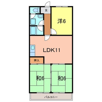 間取図 スカイコート鈴木