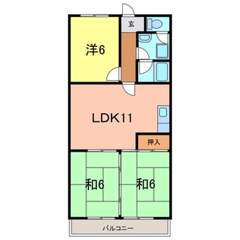 間取図 スカイコート鈴木