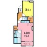名鉄三河線/三河高浜駅 徒歩7分 1階 築浅 1LDKの間取り