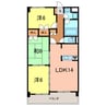 サンコート23 3LDKの間取り