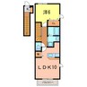 アンジェ・サクラ 1LDKの間取り