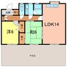 ＹＳ　COURT 一ツ木 2LDKの間取り
