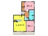 セジュール小山 2LDKの間取り