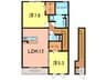 ラフィネ横山Ａ棟 2LDKの間取り