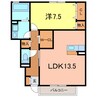 ヒルズあさひヶ丘 1LDKの間取り