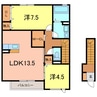 ヒルズあさひヶ丘 2LDKの間取り