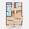 グラースエストＢ 1LDKの間取り