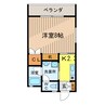 Stella court 1Kの間取り