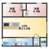 LANAI 2LDKの間取り