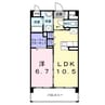 アカムヤー長浜 1LDKの間取り