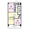 ローズ　ライン 2LDKの間取り