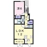 ヴィラ　コンフォート 1LDKの間取り